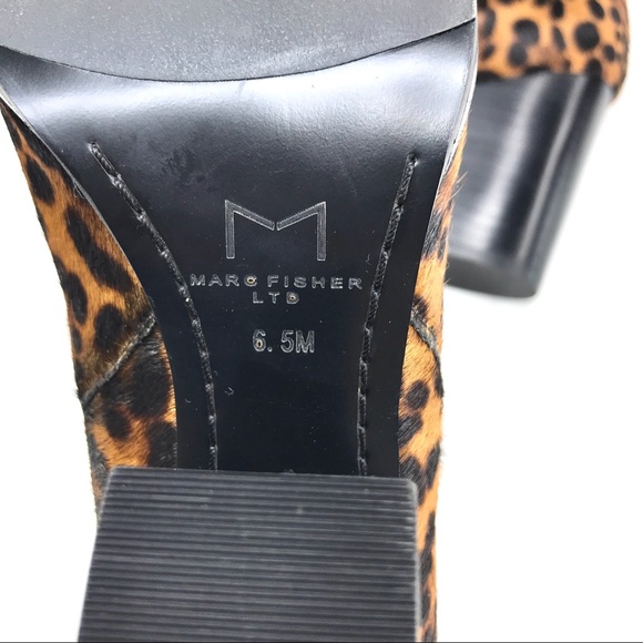 NWOT Marc Fisher Alva Leopard Genuine Leather Bootie - Picture 10 of 14